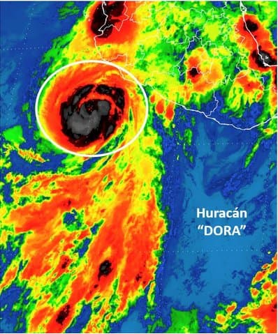 Dora se convierte en huracán frente a las costas del sur de México en el Pacífico, el primero de la temporada