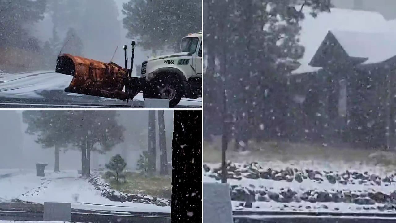 Con el descenso de temperaturas llegó la nieve a varios puntos de Arizona