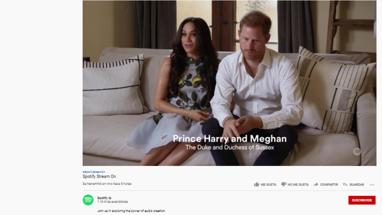 Meghan Markle y Harry participan en el evento Stream On de Spotify
