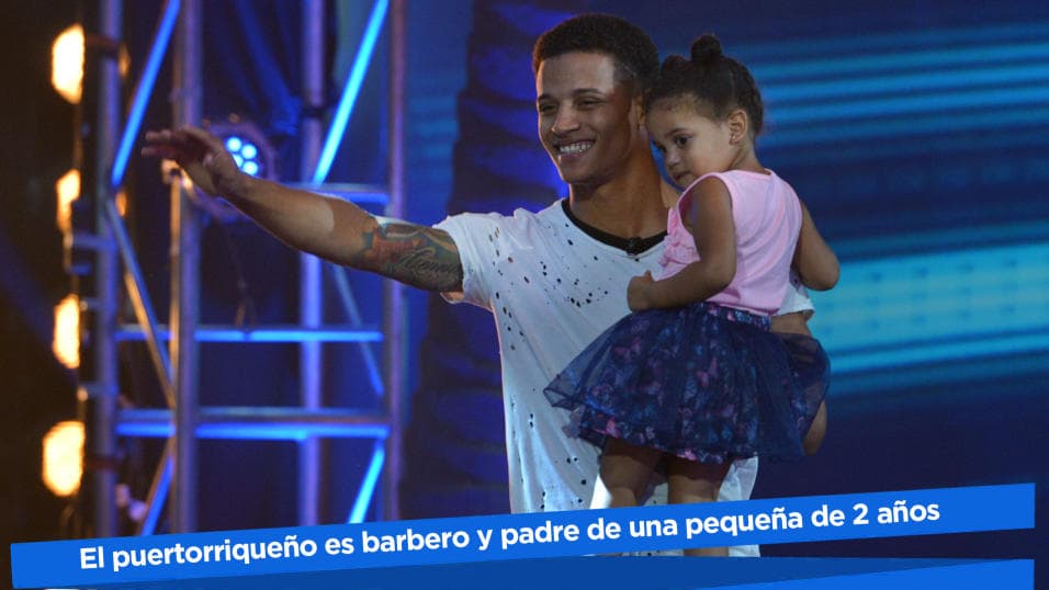Christian llegó a las audiciones junto a su pareja y su pequeñan hija.
