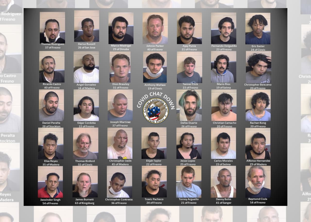 Los arrestos son el resultado de la operación encubierta "COVID Chat Down", que fue realizada por el Grupo de Trabajo de Delitos de Internet contra Niños de California Central (ICAC) entre el 20 de julio y el 2 de agosto de 2020
