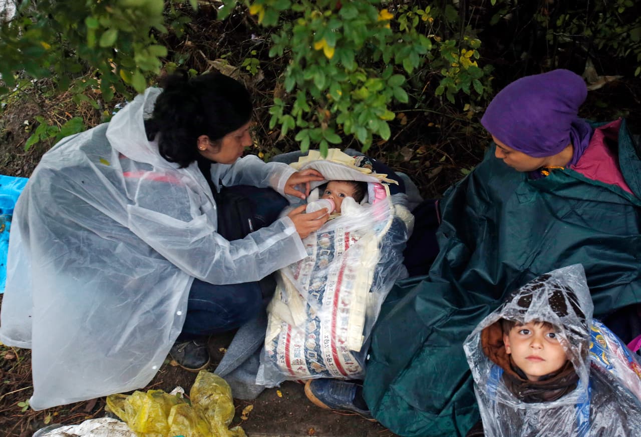 Mujeres y niños han podido ingresar a Eslovenia