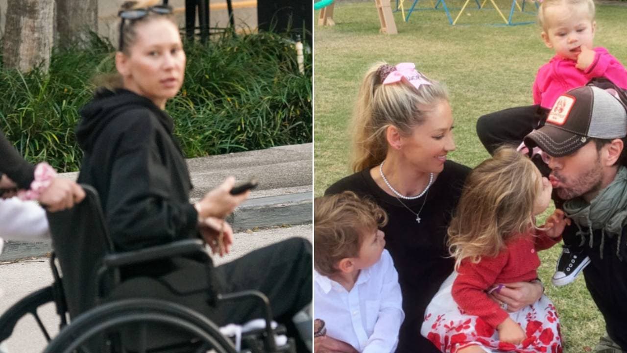 Anna Kournikova reaparece en silla de ruedas y deja ver como poca veces a sus hijas