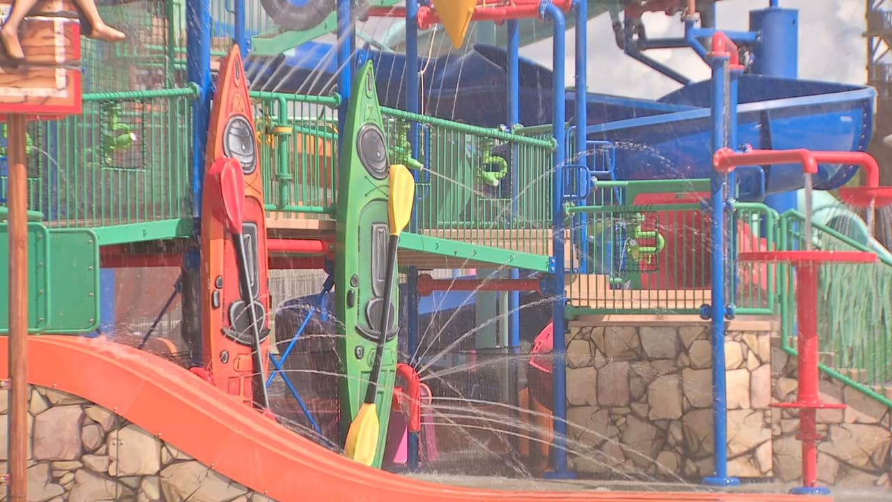 En el Gator Splash hay ocho toboganes para niños de todas las edades.