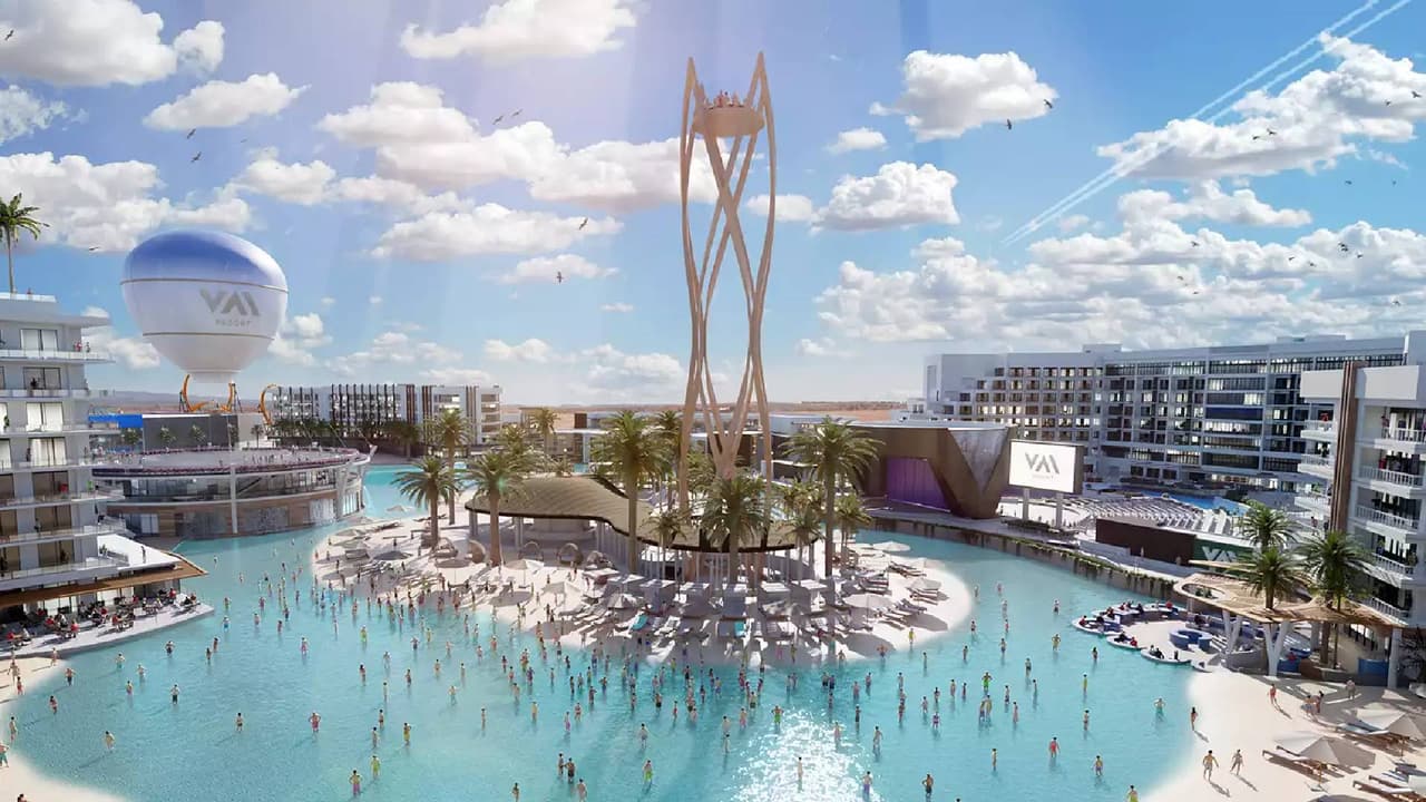 Con una extensión de 9 acres, estará localizado al sur del State Farm Stadium, en Glendale, como parte del 
<b>hotel VAI Resor</b>t, el cual busca ser un destino familiar.