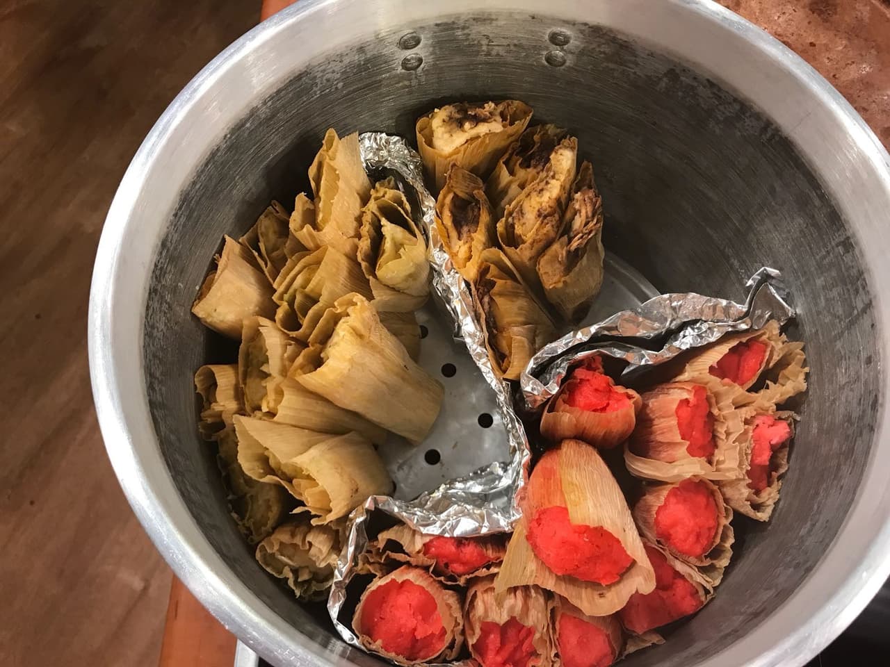 Los tamales se veían deliciosos, poco a poco fueron desapareciendo.