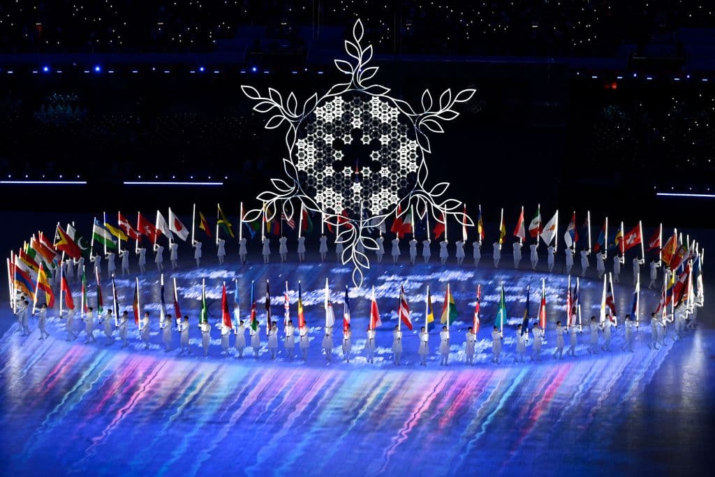 Imagen de la ceremonia de clausura de los Juegos Olímpicos de Pekín 2022.