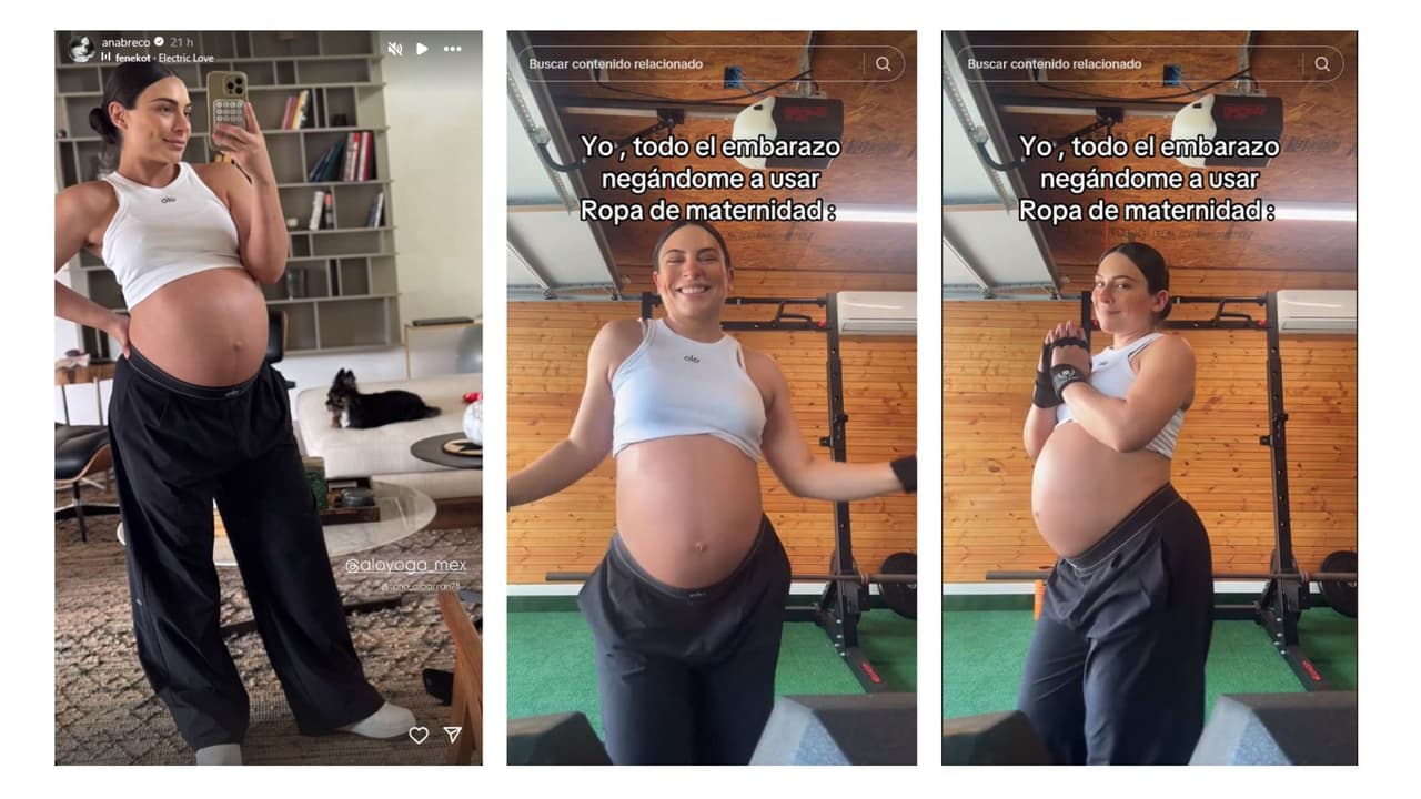 Así presumió su 'baby bump'.