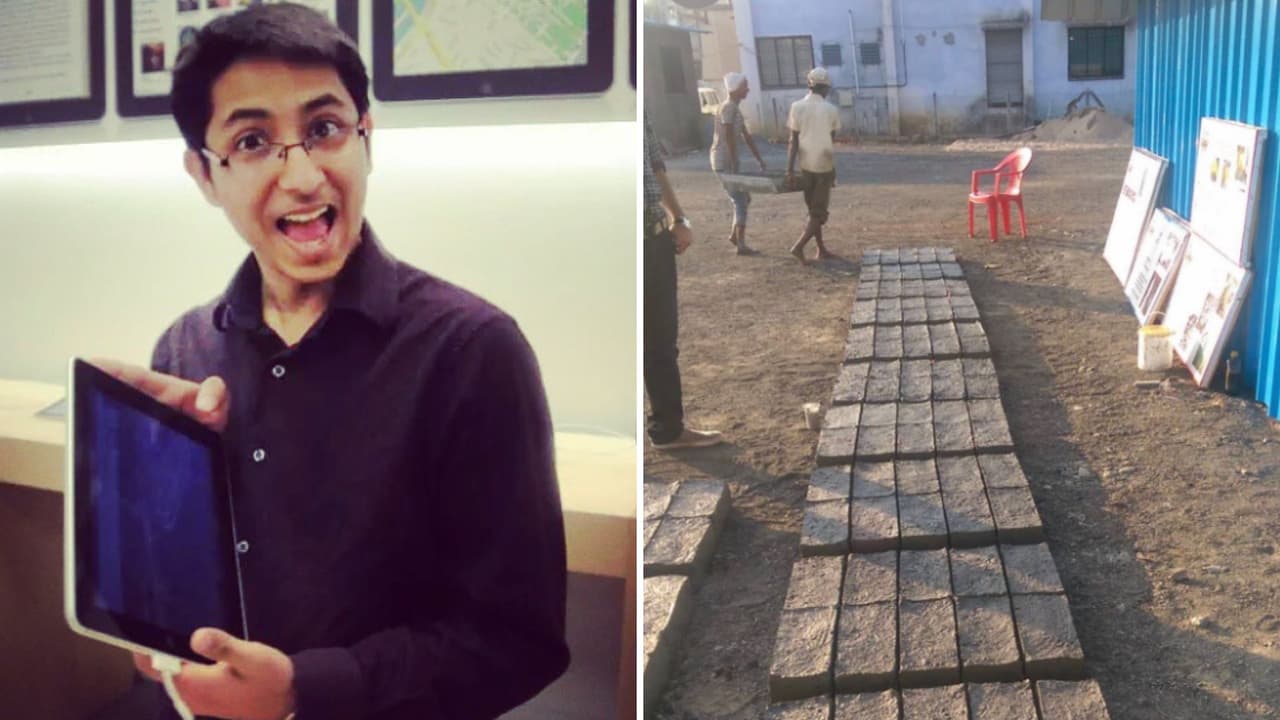 Binish Desai, el inventor indio que creó un ladrillo ecológico de goma de mascar