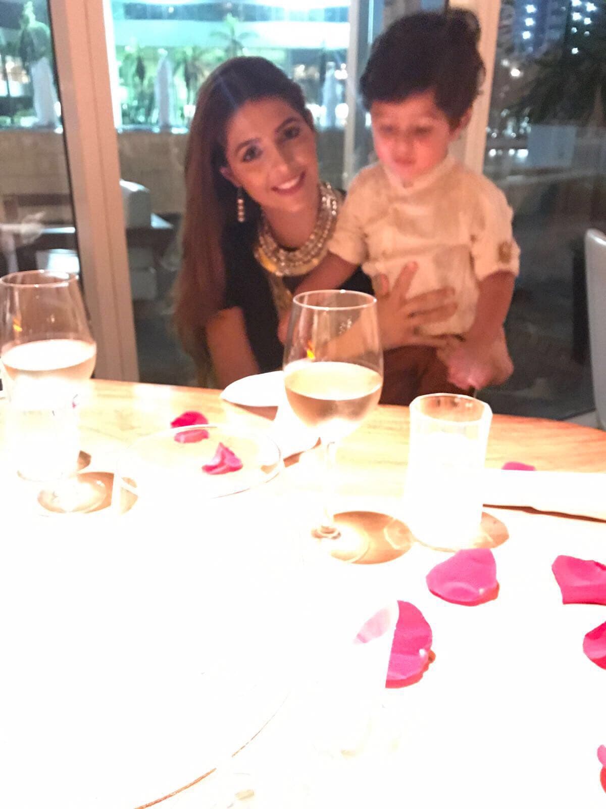 Catalina comenzó su festejo agradeciendo por un año más de vida.