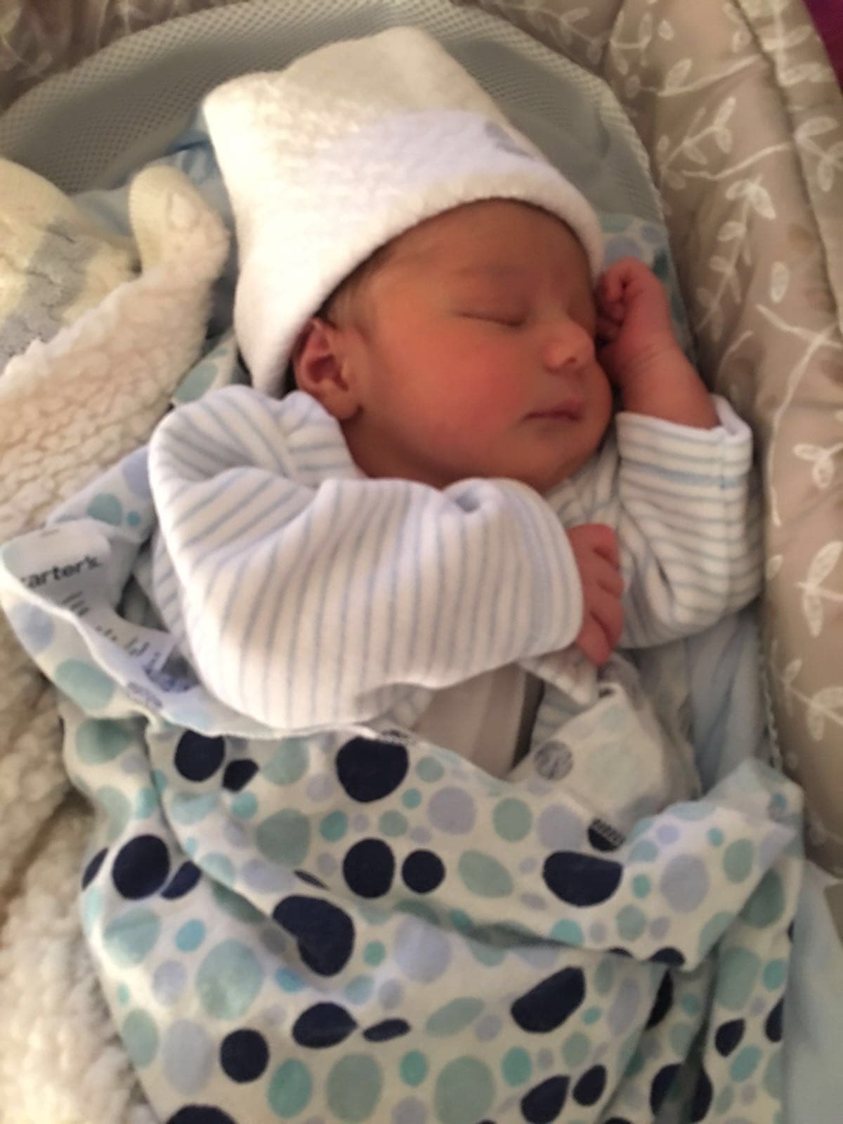 Baby Joshua duerme plácidamente. (Febrero 2, 2016)