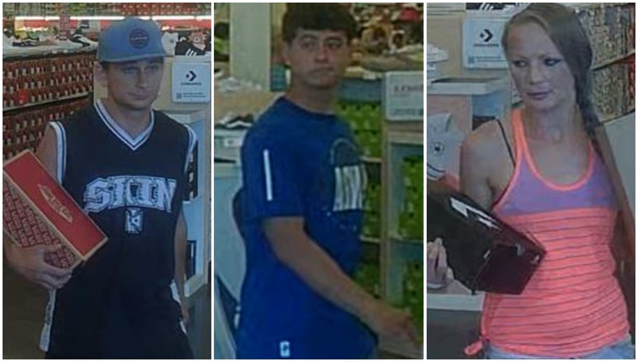 Policía busca a tres sospechosos por robar boutique de calzado: ¿Los has visto?