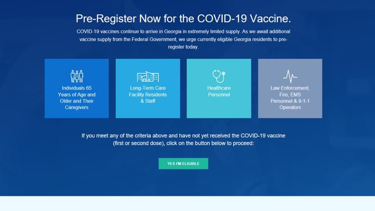 Web de registro para la vacuna en Georgia: Esto es lo que debe saber
