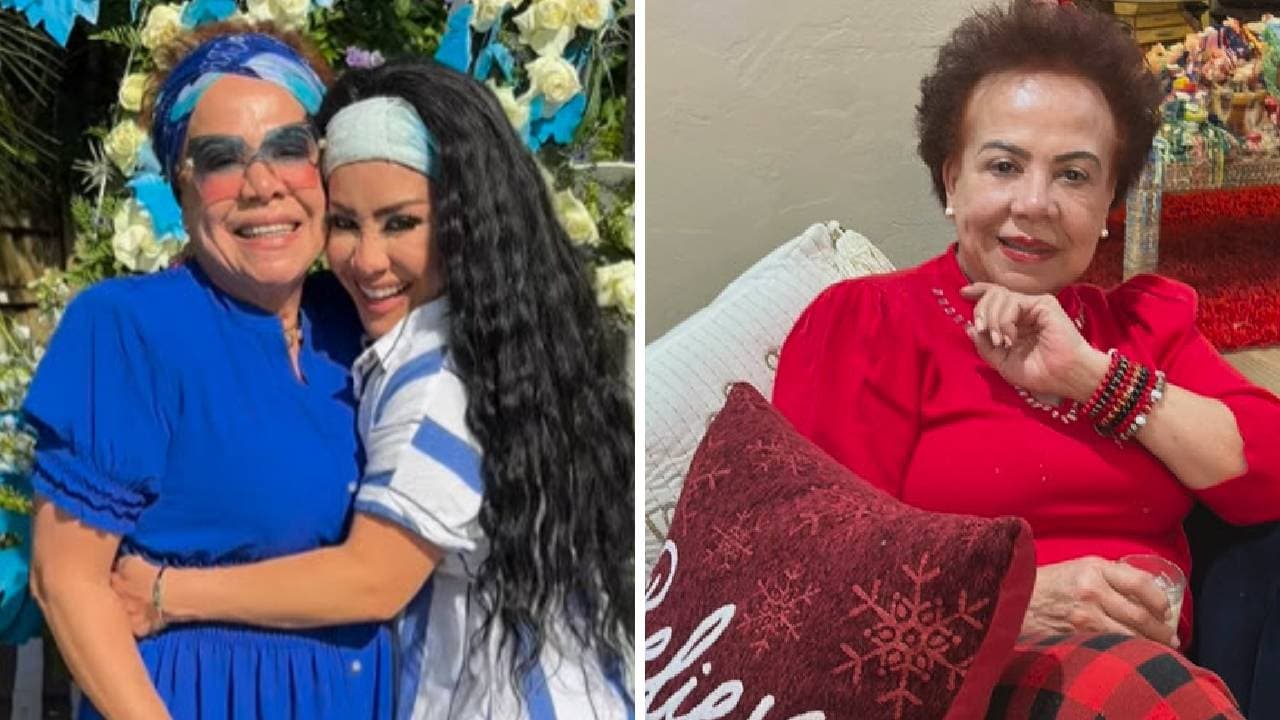 Carolina Sandoval y su madre doña Amalia.