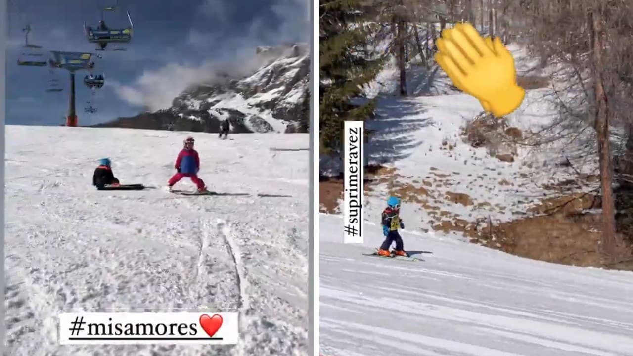 De vez en cuando publica videos y fotografías de los niños, como en febrero pasado cuando compartió que sus mellizos habían esquiado sobre nieve por primera vez.
<br>