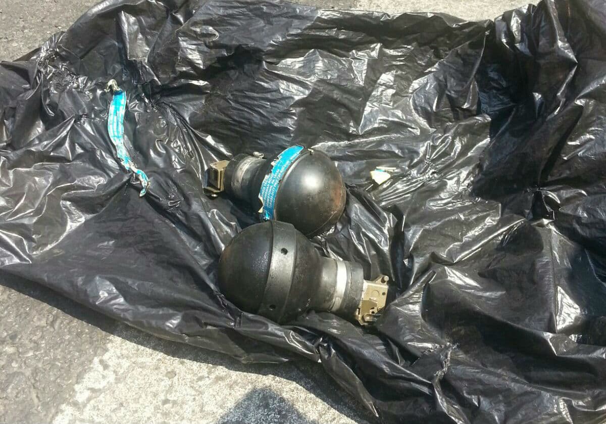 Bombas lacrimógenas que fueron lanzadas por la Policía Federal.