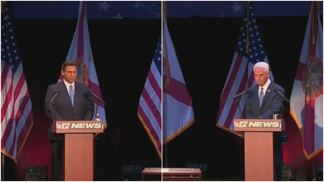 Acusaciones e insultos marcaron el debate entre Ron DeSantis y Charlie Crist: detalles del cara a cara