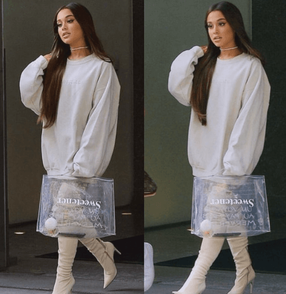 Cabe señalar que estas fotografías fueron capturadas por el paparazzo en la vía pública, mientras Ariana Grande salía de un edificio.