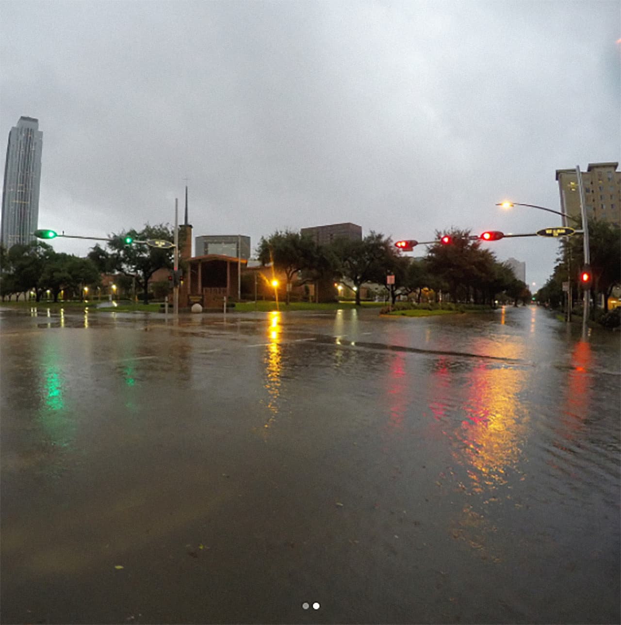 Houston at dawn on Sunday.