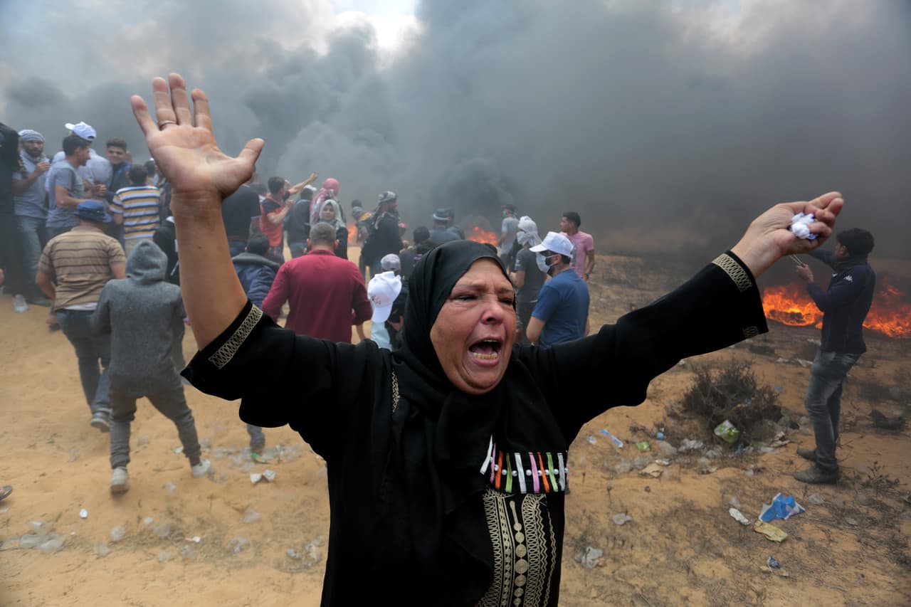 Los enfrentamientos se produjeron en cinco lugares diferentes de la línea fronteriza entre Israel y Palestina.