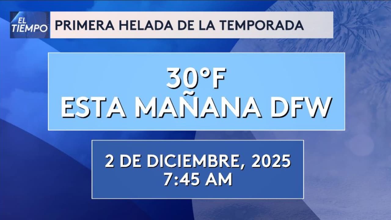 Dallas - Fort Worth despierta con su primera helada de la temporada tras un cálido otoño