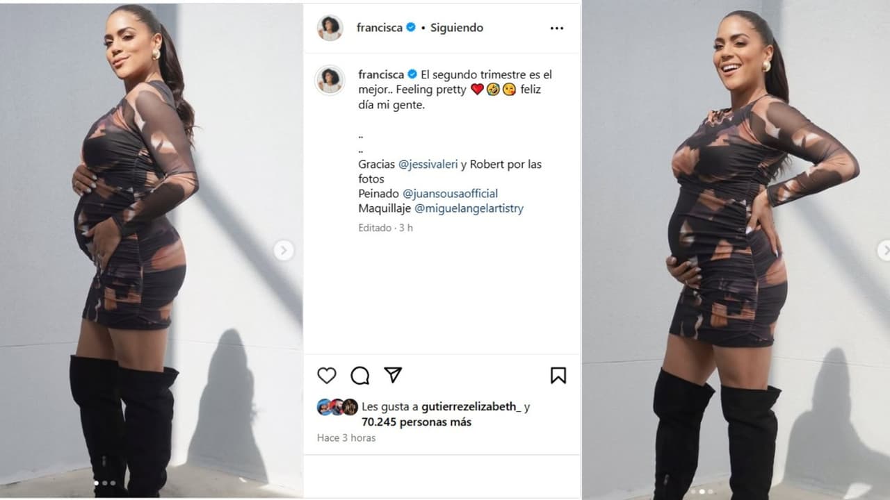 Tras esconderla, Francisca presumió su pancita de embarazada.