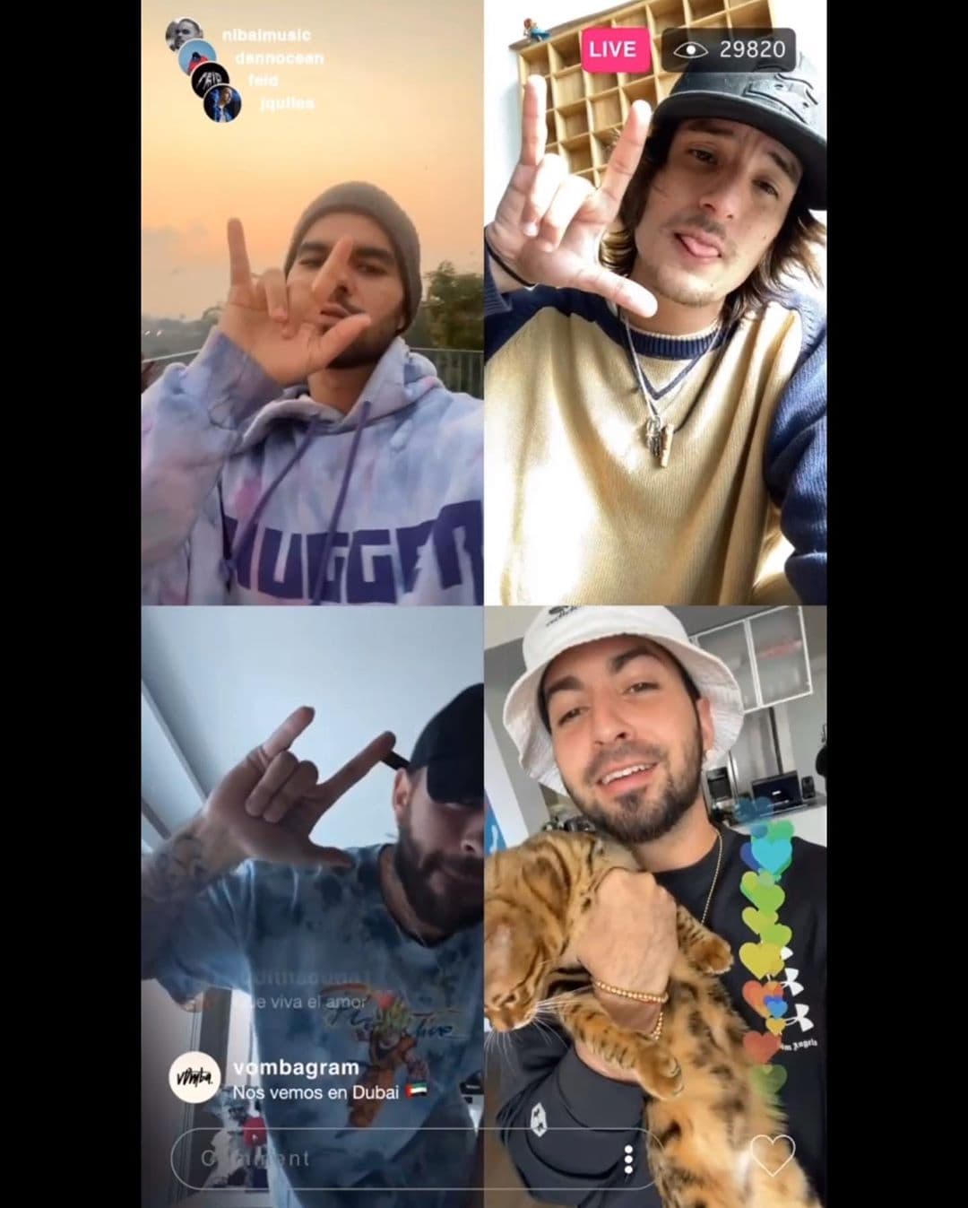 Nibal, Justin Quiles, Danny Ocean, Feid están dentro por el tema 'Cuando amanezca'. Esta colaboración a distancia se posicionó en el gusto de sus fans y competirá por el galardón de Premios Juventud. 
<br>