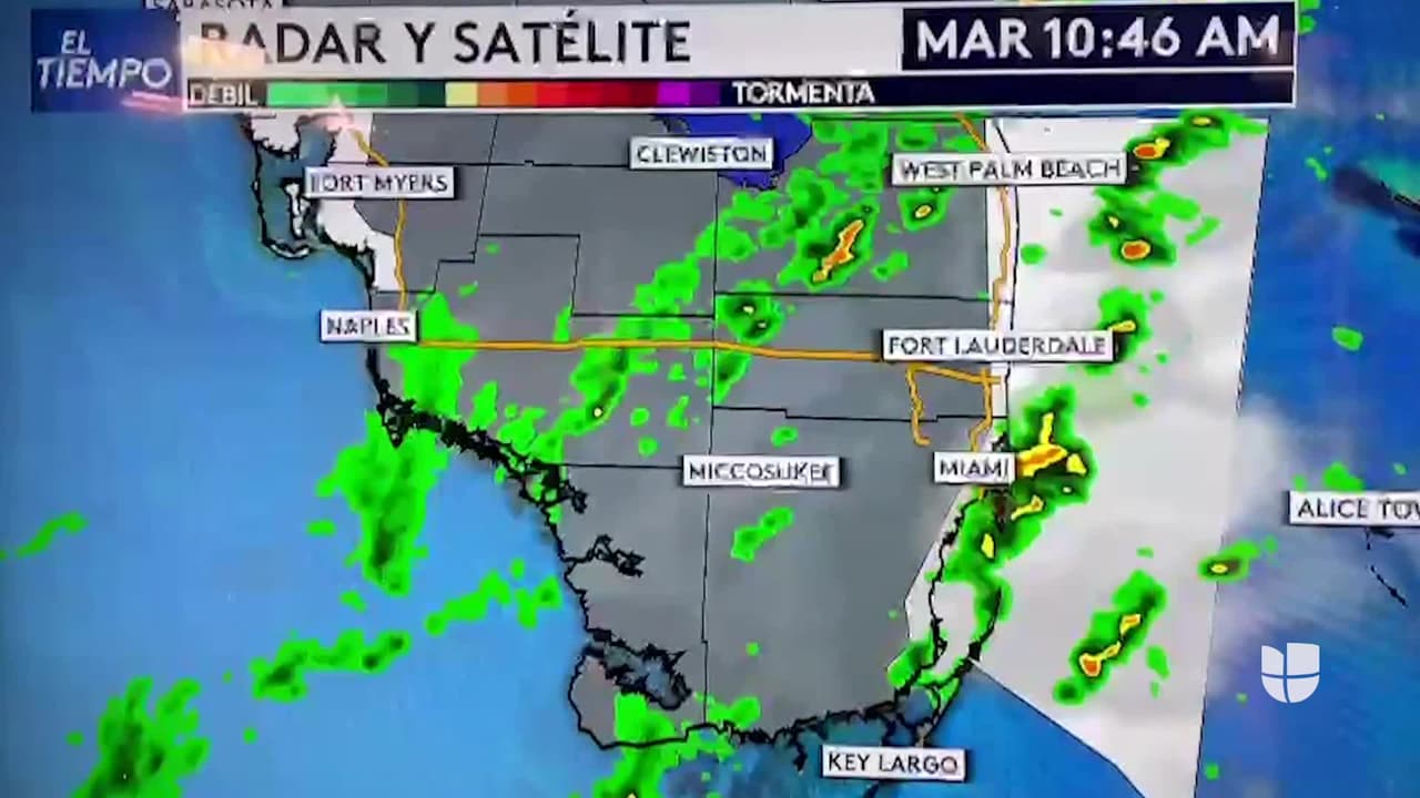 Emiten aviso de mal tiempo en el condado Miami-Dade con tormentas fuertes 