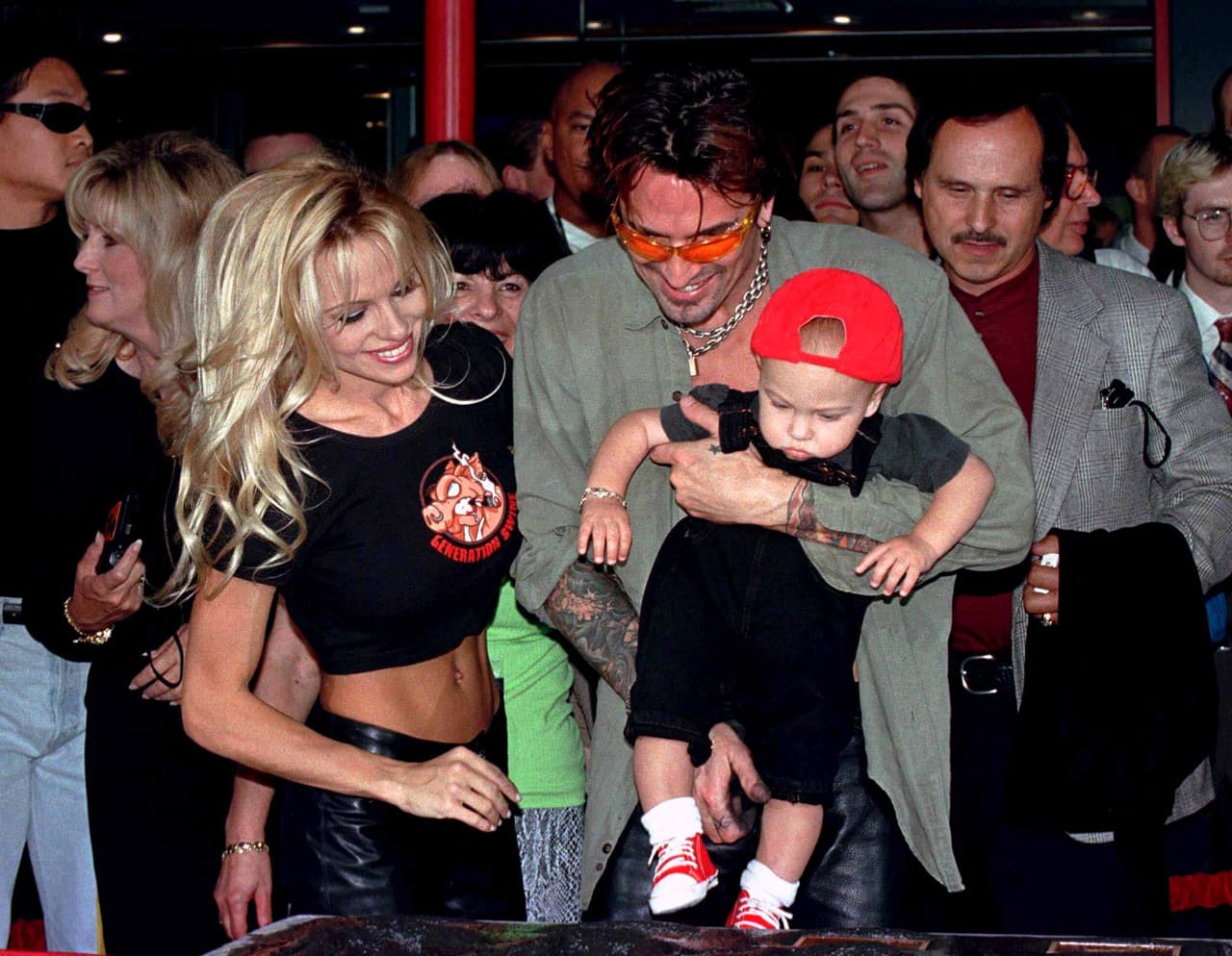Pamela Anderson, Tommy Lee y su hijo Brandon