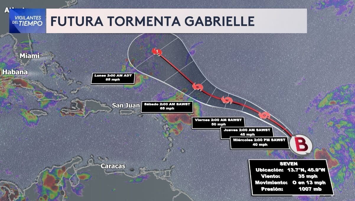 Se forma la depresión tropical número 7 en el Atlántico: esta sería su trayectoria