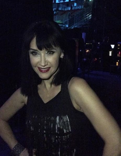 Susana Zavaleta conquistó a sus fanáticos con estos lindos ojitos, minutos previos a su show.