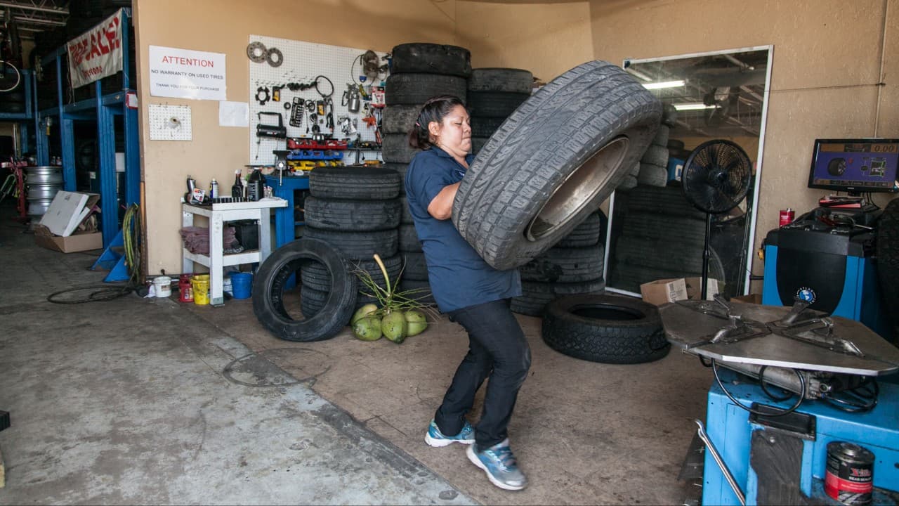 Cornered by Trump: An undocumented woman hopes to save her family’s tire shop, alone and with an ankle monitor