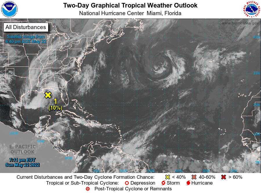 Se forma cerca de Florida la primera perturbación tropical de la temporada de huracanes 2022