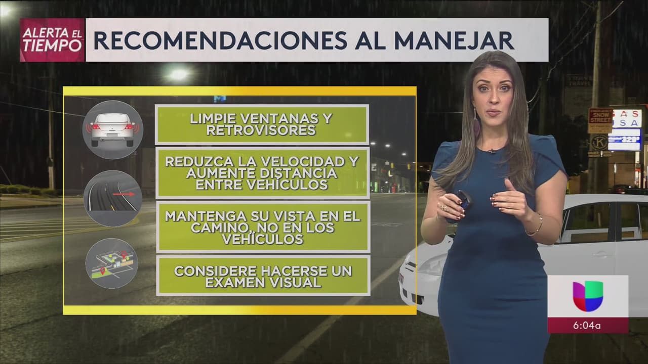 Valeria Barriga nos da recomendaciones para manejar seguro en condiciones de lluvia