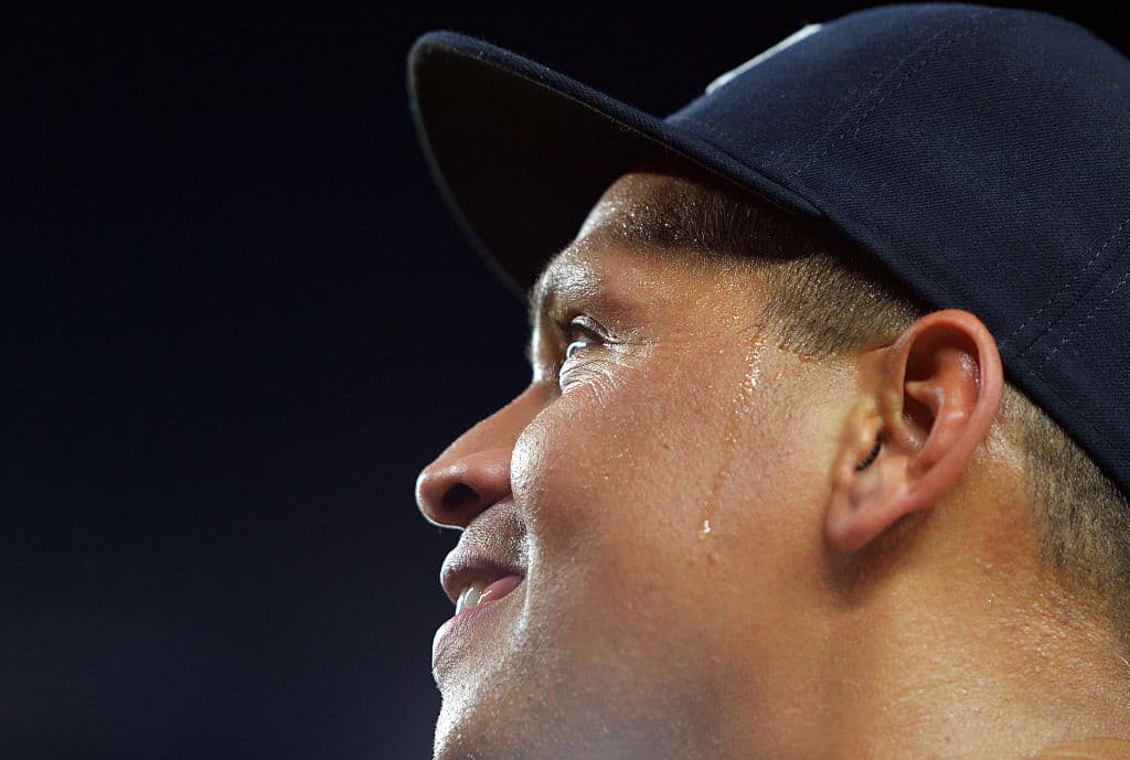 <h3 class="cms-H3-H3">6.- Terapia</h3>
<br>
<b>Alex Rodríguez </b>confesó que tomó
<b> terapia</b> cuando fue suspendido por el caso de dopaje: "Fue lo más duro que he hecho. En muchas formas, es 
<b>reajustar el cerebro</b>".