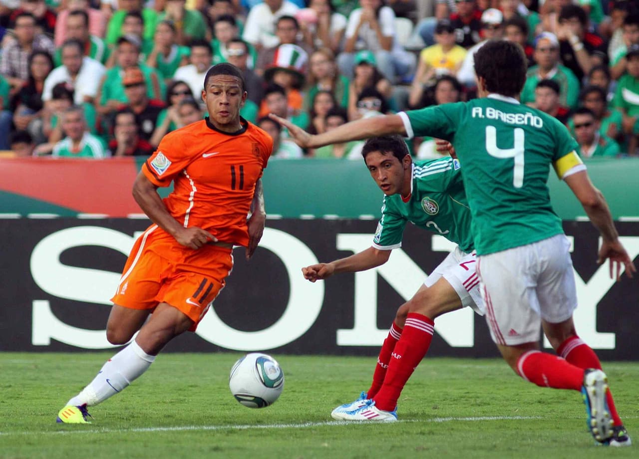 Memphis Depay, el exjugador del Manchester United, enfrentó a México en el Mundial Sub-17 en Monterrey.