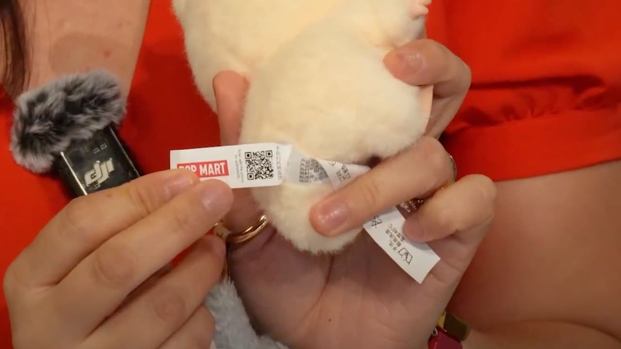 <b>Paso 2:</b>
<b>Código QR</b>
<br>Deben tenerlo en la etiqueta del labubu o en su caja. Ese código debe mandarte a la
<b>página oficial del Pop Mart</b>, si no te manda a la página de la marca, tal vez puedes dudar de la autenticidad de tu labubu.