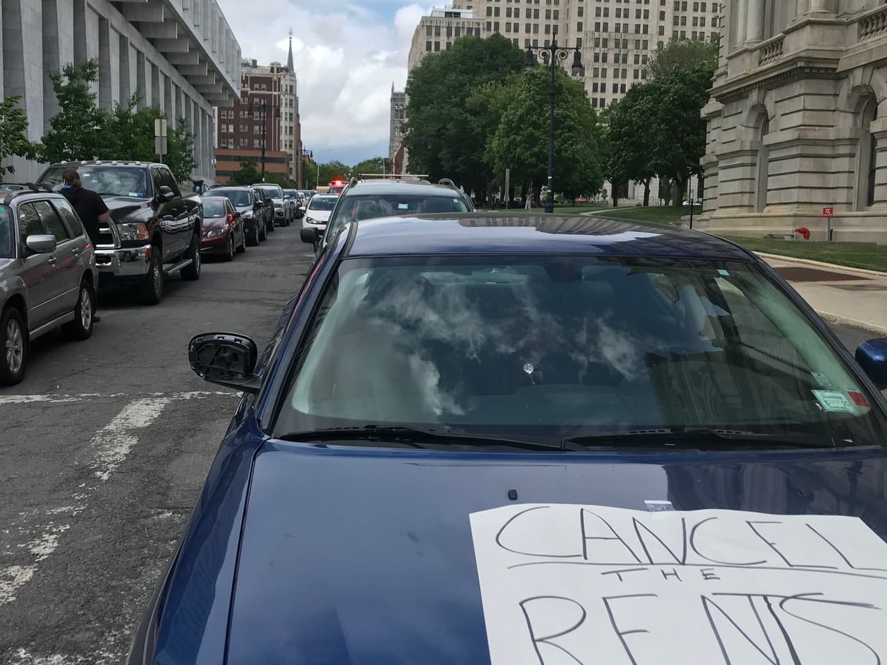 Protestan en Albany para que se cancele la renta en Nueva York.