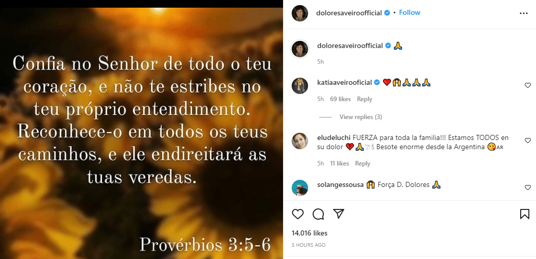 La mamá de Cristiano Ronaldo, Dolores, publicó una reflexión tras el triste anuncio