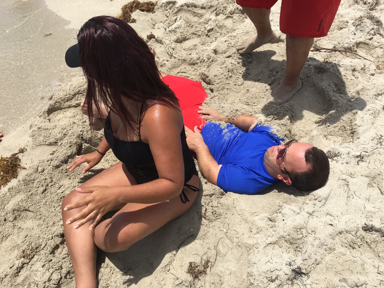 Preparando una de las escenas que más nos hizo reír
<br>