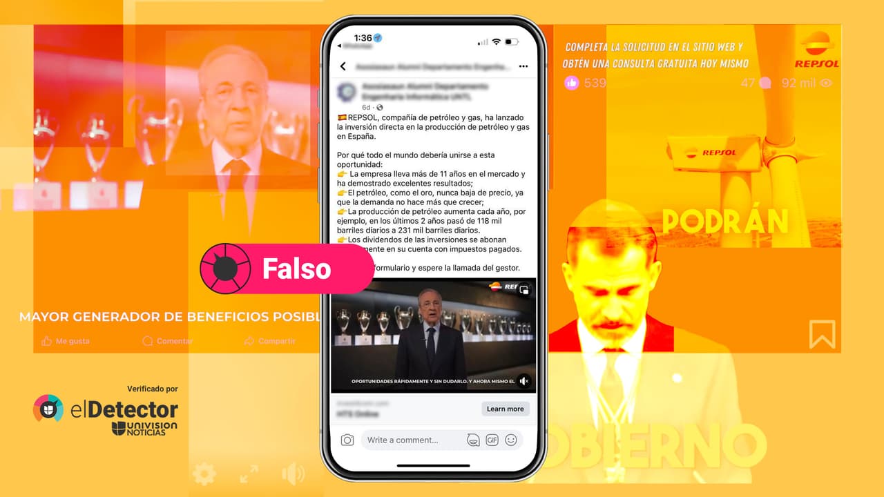 Esos videos que promueven supuestas inversiones de la petrolera Repsol son falsos