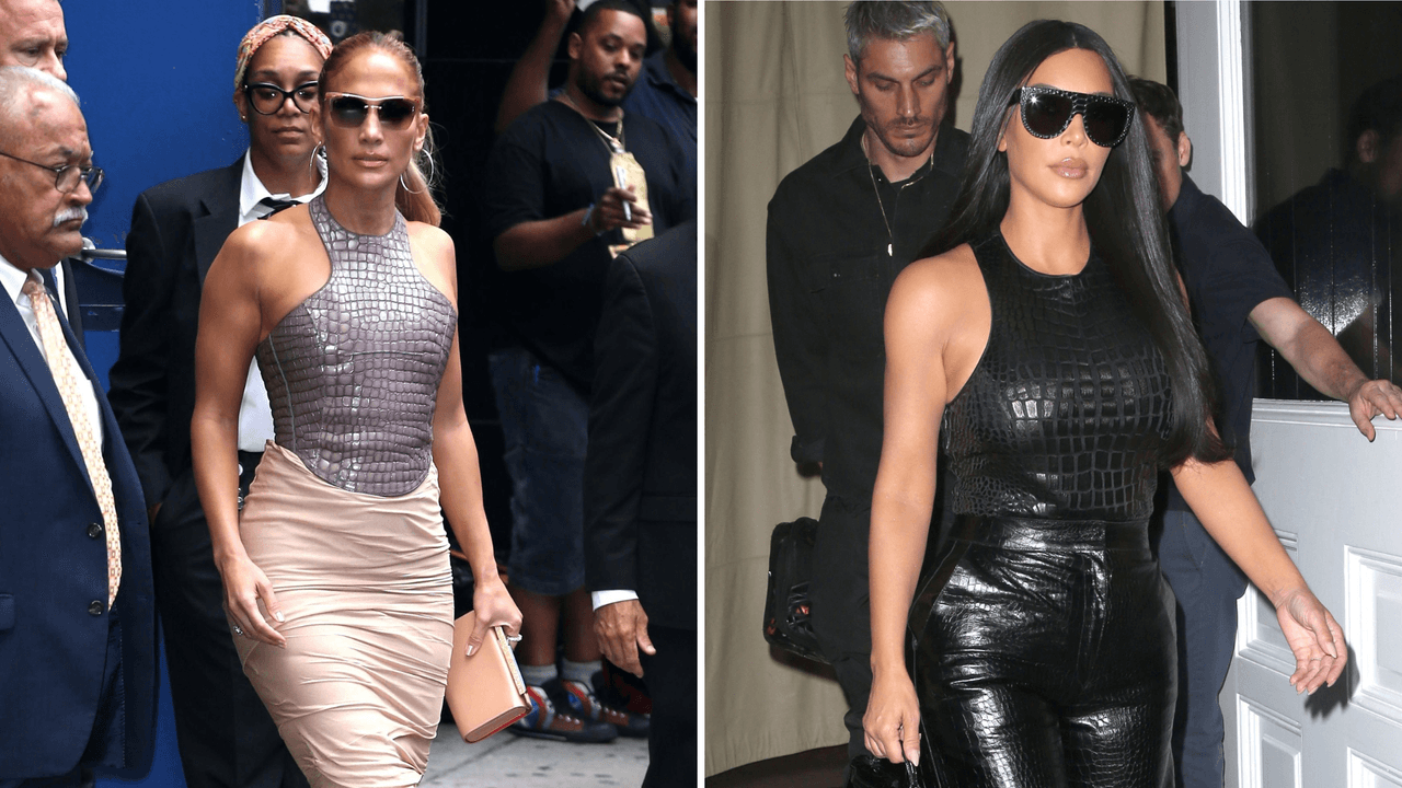 JLo y Kim Kardashian usaron un 'top' muy parecido