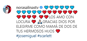 “Los amo con locura. Gracias Dios por elegirme como mamá de dos de tus hermosos hijos”, fue el texto con el que acompañó su imagen.