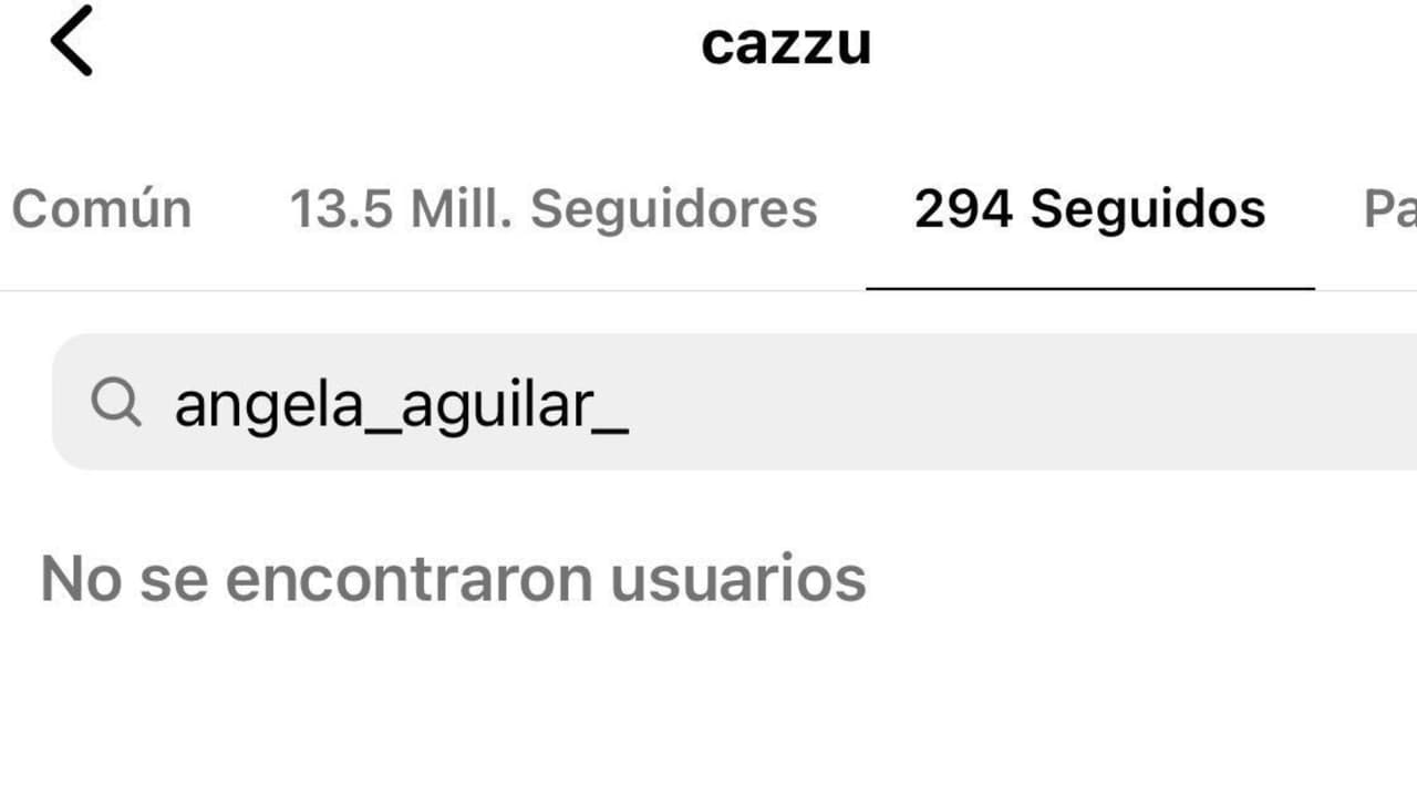Se corroboró que Cazzu no seguía a Ángela Aguilar en Instagram hasta la mañana de este domingo 2 de junio.