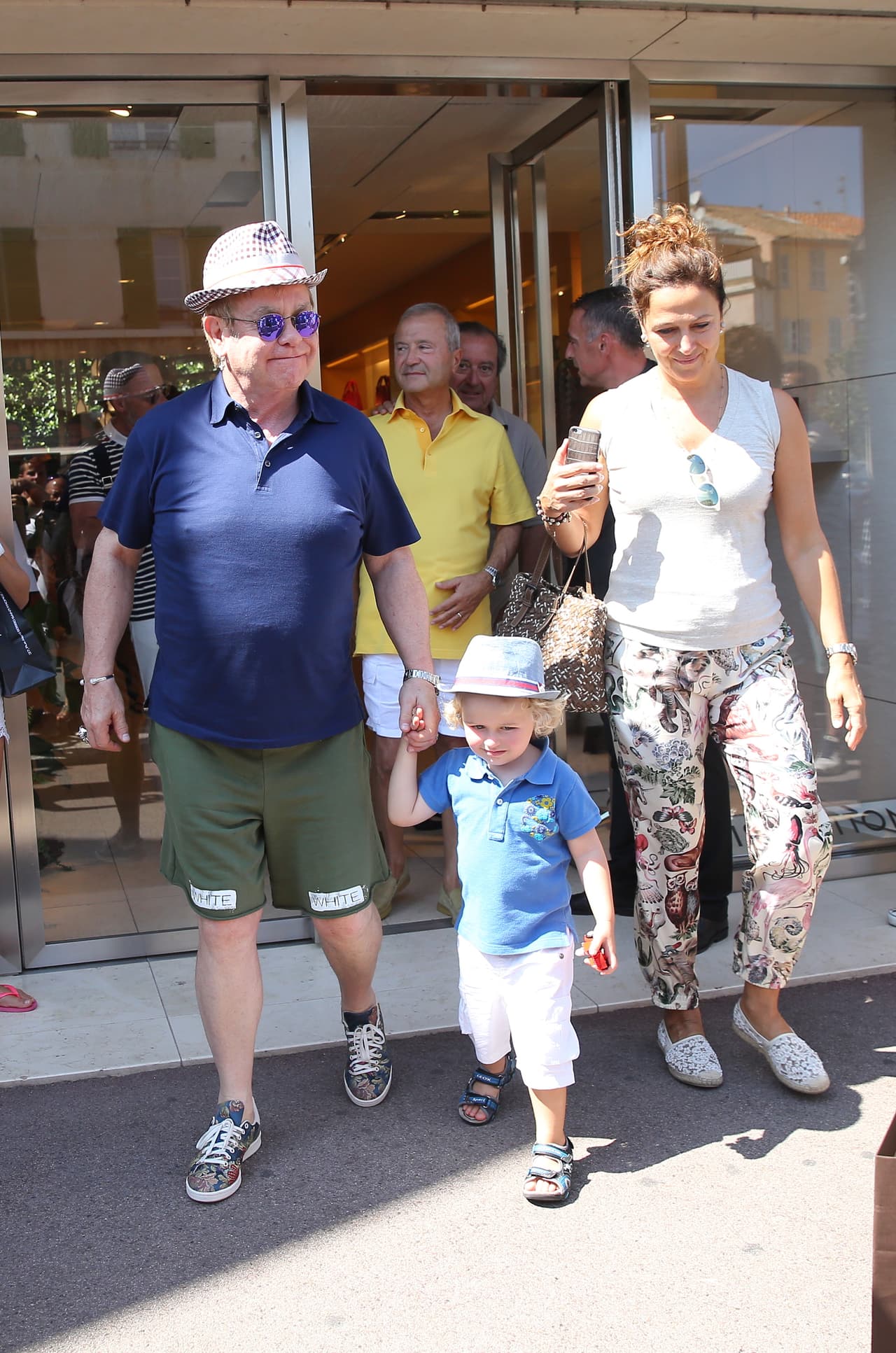 Las vacaciones familiares de Elton, David y sus hijos Zachary y Elijah.