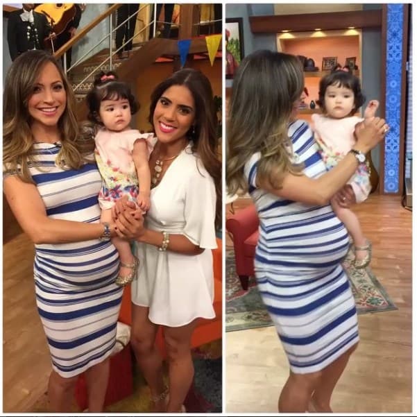 Las tías Satcha (embarazada de Alana) y Francisca son las más felices con bebés en brazos.