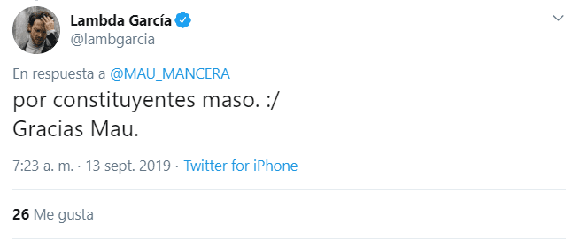 Lambda García aseguró que el delito tuvo lugar cerca de Constituyentes, una avenida ubicada al poniente de la Ciudad de México.