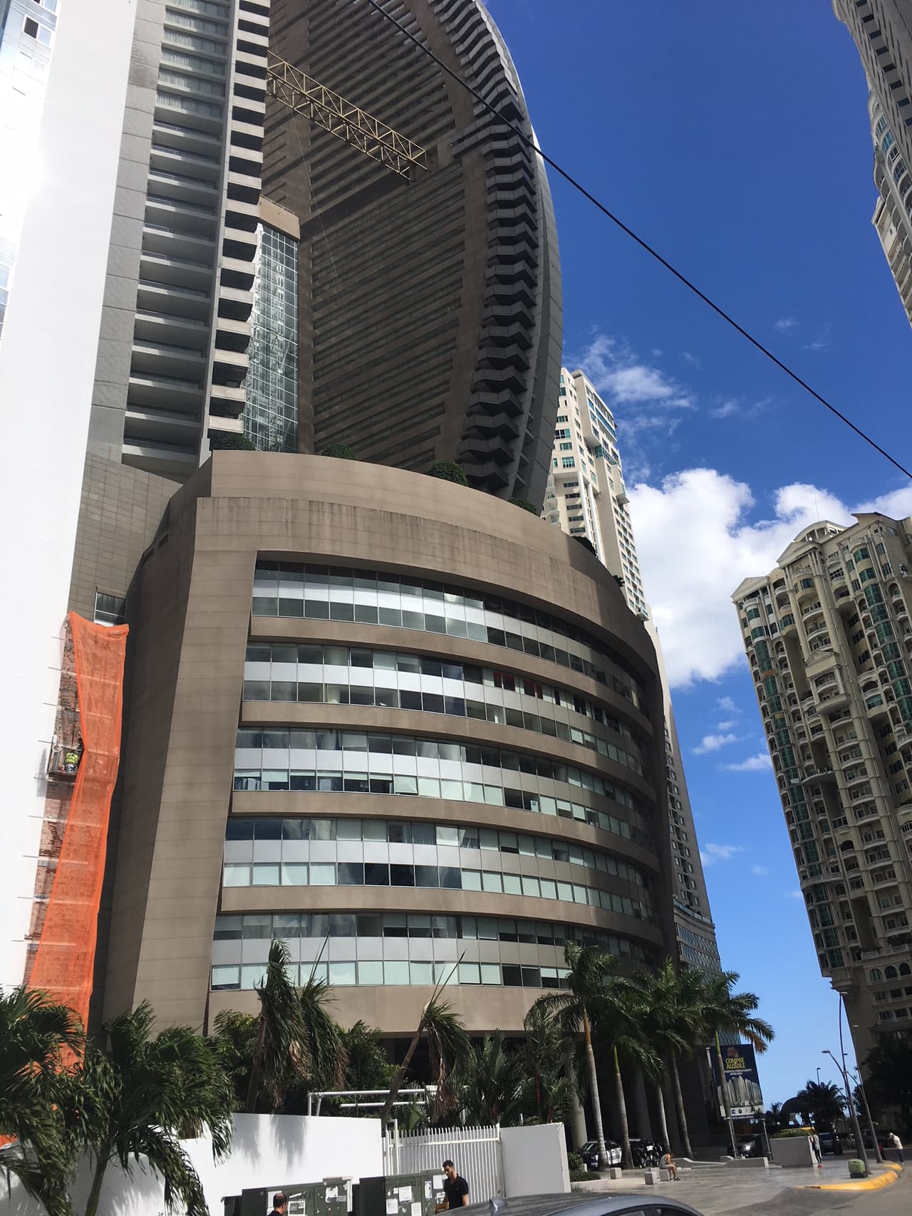 A street view of the Trump Ocean Club International Hotel & Tower in Panama.