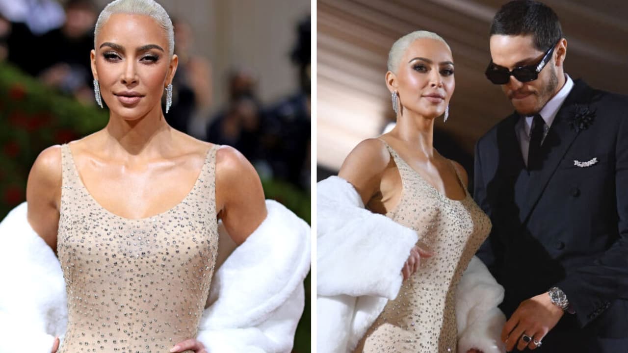 Kim Kardashian llegando al MET Gala