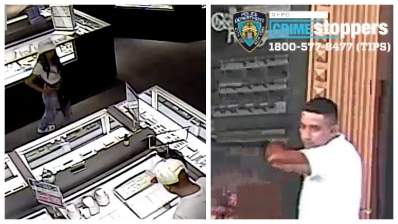 Dos hombres y una mujer roban joyería Zales en el Queens Center Mall